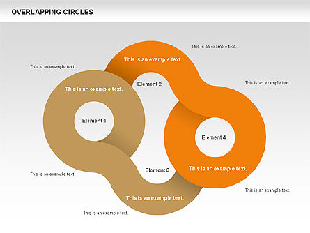 Overlapping Circles Shapes, Slide 5, 00795, Shapes — PoweredTemplate.com