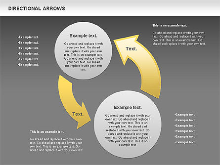 Rounded Arrows, Slide 13, 00796, Shapes — PoweredTemplate.com