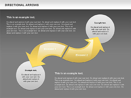 Rounded Arrows, Slide 15, 00796, Shapes — PoweredTemplate.com