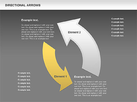 Rounded Arrows, Slide 16, 00796, Shapes — PoweredTemplate.com
