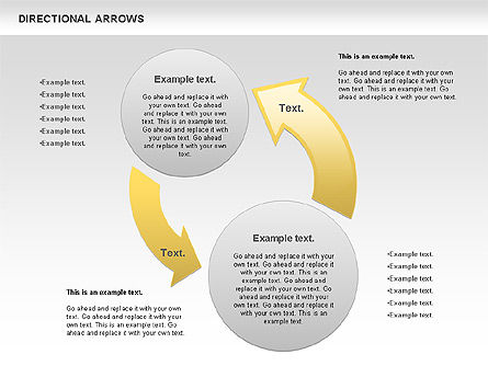 Rounded Arrows, Slide 2, 00796, Shapes — PoweredTemplate.com