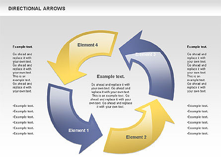 Flechas redondeadas, Diapositiva 3, 00796, Formas — PoweredTemplate.com