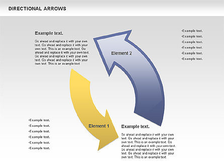 Rounded Arrows, Slide 5, 00796, Shapes — PoweredTemplate.com