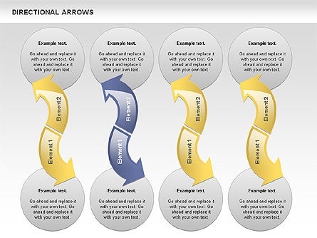 Flechas redondeadas, Diapositiva 8, 00796, Formas — PoweredTemplate.com