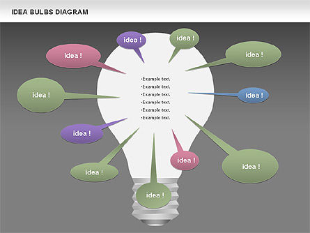Idea Bulbs Diagram, Slide 13, 00797, Business Models — PoweredTemplate.com