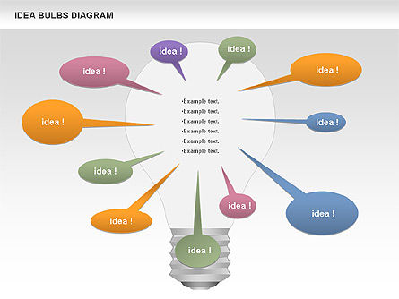 Idea diagrama de lâmpadas, Deslizar 2, 00797, Modelos de Negócio — PoweredTemplate.com