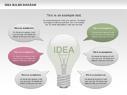 Idea Bulbs Diagram, Slide 5, 00797, Business Models — PoweredTemplate.com