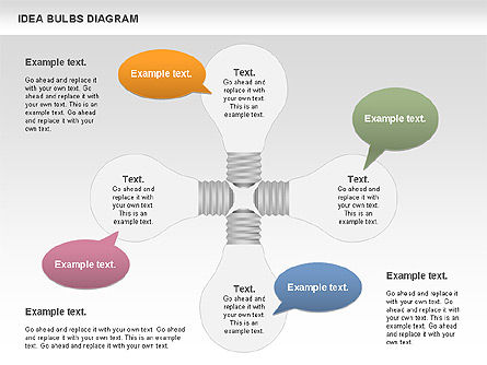 Idea Bulbs Diagram, Slide 9, 00797, Business Models — PoweredTemplate.com