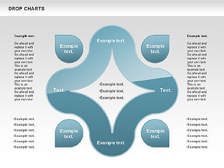 Gratis water druppel vormen chart, Gratis PowerPoint-sjabloon, 00799, Businessmodellen — PoweredTemplate.com