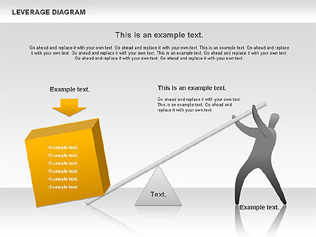 Diagram Leverage, Templat PowerPoint, 00800, Model Bisnis — PoweredTemplate.com