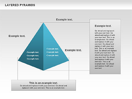 Pyramides en couches, Modele PowerPoint, 00802, Modèles commerciaux — PoweredTemplate.com