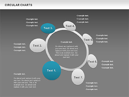 Circular charts, Dia 14, 00803, Businessmodellen — PoweredTemplate.com