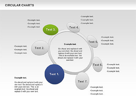 Circular charts, Dia 4, 00803, Businessmodellen — PoweredTemplate.com