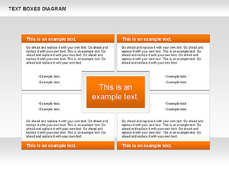 Text Boxes Process Collection, PowerPoint Template, 00804, Text Boxes — PoweredTemplate.com