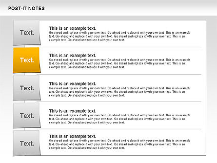 Post-it Paper Notes Shapes, Slide 10, 00811, Business Models — PoweredTemplate.com