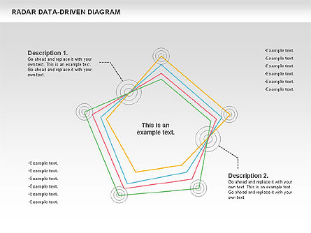 Diagramme basé sur les données radar, Diapositive 9, 00813, Modèles commerciaux — PoweredTemplate.com