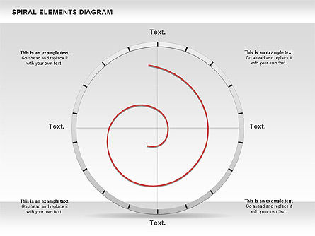 Spiralelement-Diagramm, Folie 16, 00815, Ablaufdiagramme — PoweredTemplate.com