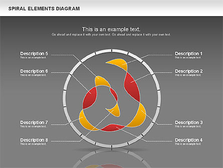 Diagrama de elementos en espiral, Diapositiva 19, 00815, Diagramas de la etapa — PoweredTemplate.com