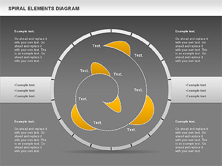 Diagrama de elementos en espiral, Diapositiva 20, 00815, Diagramas de la etapa — PoweredTemplate.com