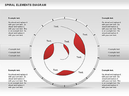 Spiral diagrama de elementos, Deslizar 6, 00815, Diagramas de Etapas — PoweredTemplate.com