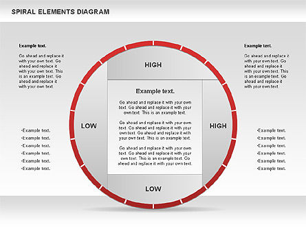 Diagramme des éléments en spirale, Diapositive 9, 00815, Schémas d'étapes — PoweredTemplate.com