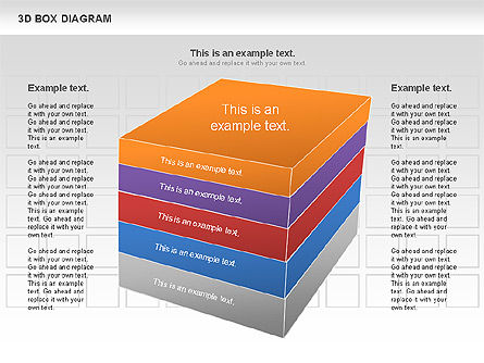 Diagram Kotak 3d, Slide 10, 00816, Model Bisnis — PoweredTemplate.com