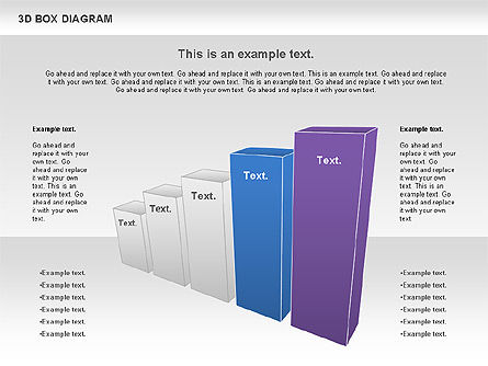 Diagram Kotak 3d, Slide 11, 00816, Model Bisnis — PoweredTemplate.com