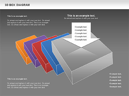 Diagram Kotak 3d, Slide 14, 00816, Model Bisnis — PoweredTemplate.com