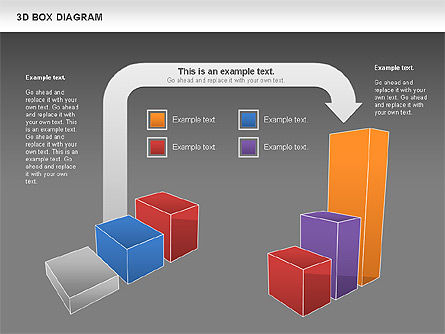 Diagram Kotak 3d, Slide 15, 00816, Model Bisnis — PoweredTemplate.com