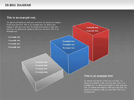 Diagram Kotak 3d, Slide 16, 00816, Model Bisnis — PoweredTemplate.com