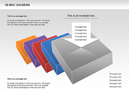 Diagramme de boîte 3d, Diapositive 3, 00816, Modèles commerciaux — PoweredTemplate.com