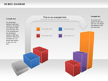 Diagram Kotak 3d, Slide 4, 00816, Model Bisnis — PoweredTemplate.com