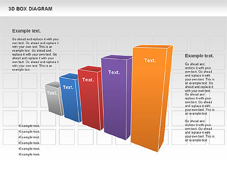 3d diagrama de caixa, Deslizar 7, 00816, Modelos de Negócio — PoweredTemplate.com