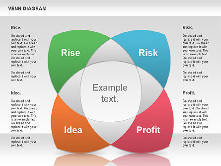 Kleurrijke Venndiagram, Dia 8, 00822, Businessmodellen — PoweredTemplate.com