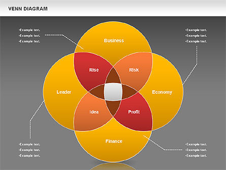 Diagramme venn coloré, Diapositive 9, 00822, Modèles commerciaux — PoweredTemplate.com