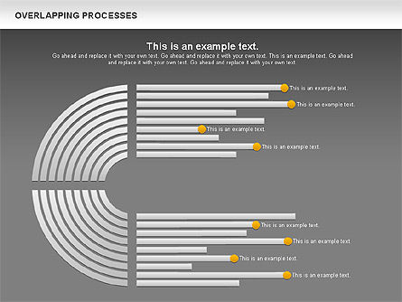 重複するプロセス図, スライド 15, 00824, プロセス図 — PoweredTemplate.com