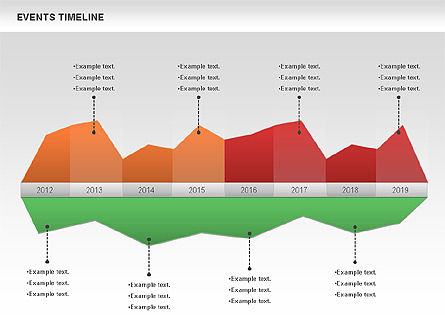 Ereignisse Zeitplan Diagramm, PowerPoint-Vorlage, 00825, Timelines & Calendars — PoweredTemplate.com