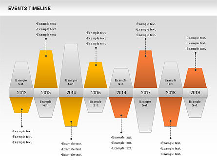 Eventos cronograma diagrama, Deslizar 7, 00825, Timelines & Calendars — PoweredTemplate.com