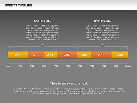 Events tijdlijn diagram, Dia 9, 00825, Timelines & Calendars — PoweredTemplate.com