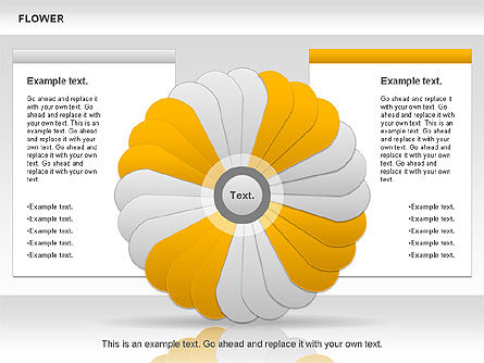 Flower pétalas gráfico, Deslizar 3, 00827, Timelines & Calendars — PoweredTemplate.com