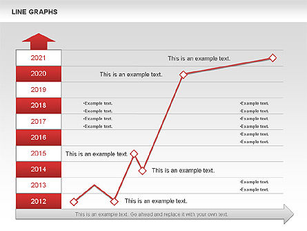 Line Graphs, PowerPoint Template, 00830, Graph Charts — PoweredTemplate.com