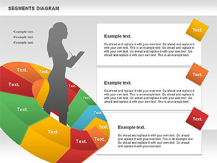 Segmente Diagramm, PowerPoint-Vorlage, 00831, Business Modelle — PoweredTemplate.com