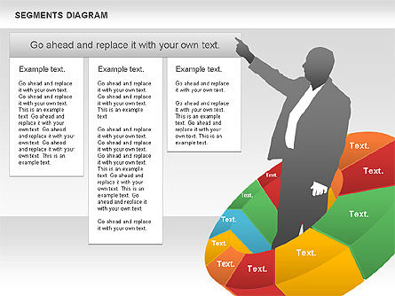 Segments diagrama, Deslizar 10, 00831, Modelos de Negócio — PoweredTemplate.com