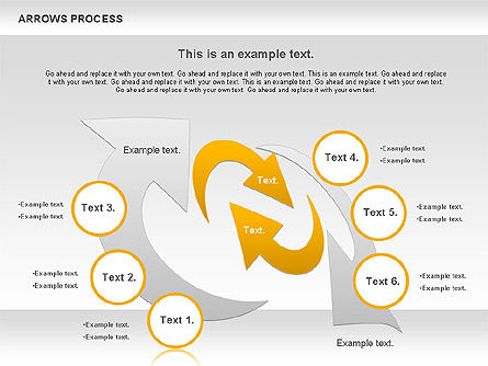 Arrows processo, Grátis Modelo do PowerPoint, 00832, Diagramas de Processo — PoweredTemplate.com