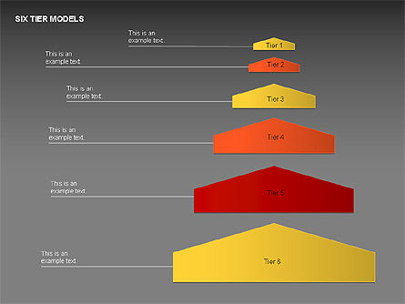Six Tier Model Chevron Diagram, Slide 12, 00834, Business Models — PoweredTemplate.com