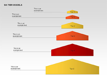 Zes tier model chevron diagram, Dia 7, 00834, Businessmodellen — PoweredTemplate.com