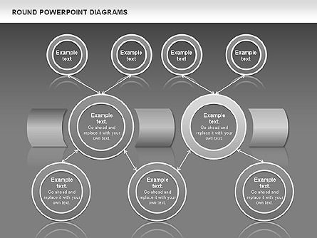 Diagramas redondos, Diapositiva 14, 00836, Modelos de negocios — PoweredTemplate.com