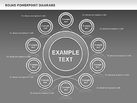 Diagramas redondos, Diapositiva 16, 00836, Modelos de negocios — PoweredTemplate.com