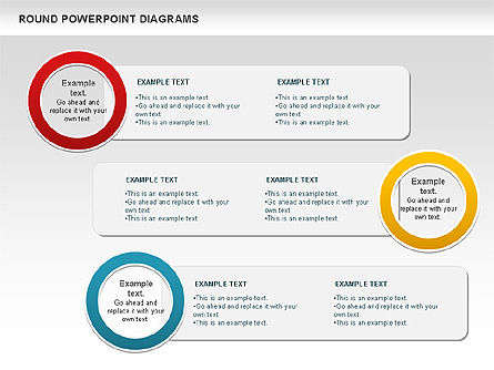 Diagramas redondos, Diapositiva 6, 00836, Modelos de negocios — PoweredTemplate.com