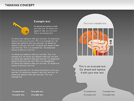 Diagrama del concepto de pensamiento, Diapositiva 12, 00837, Modelos de negocios — PoweredTemplate.com